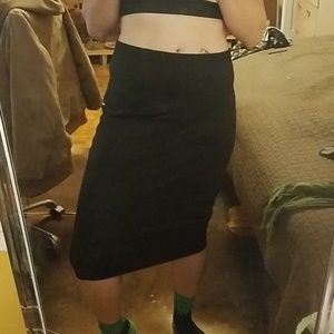 Black pencil skirt